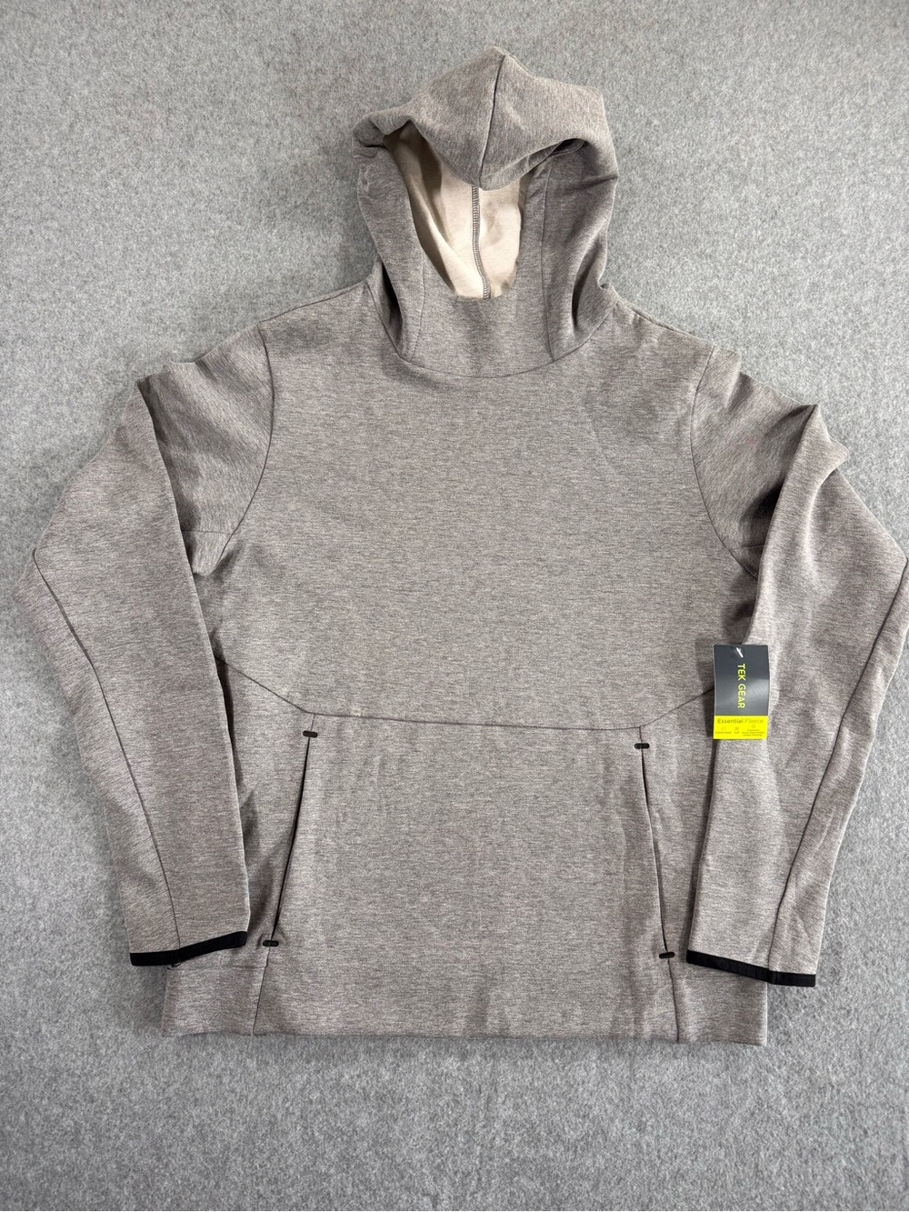 NWT tek gear Youth XL Gray Crewneck Hoodie with Hood and Kangaroo Pocket